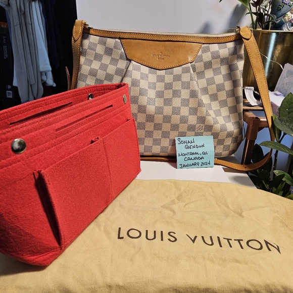 Azur Damier Canvas Siracusa MM - Picture 1 of 9